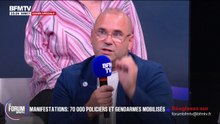 FORUM BFMTV – Manifestations: "Pourquoi mobiliser systématiquement l’ensemble des forces de l’ordre ?", interroge Axel Ronde, président et porte-parole du syndicat de police CFTC