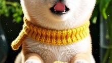 Puppy's Crunchy Pumpkin Wafer ASMR & Cheek Bounces! 🎃🐶