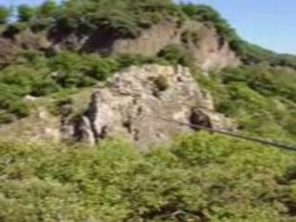 Tyrolienne via ferrata Pont du diable Thueyts