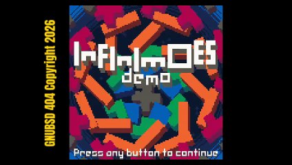 GNUBSD 404 Short N192 Infinimoes - Demo (Puzzle Game) (Linux/Web/Pico)