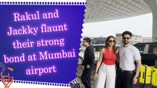 Jackky Bhagnani and Rakul Preet Singh spotted serving major fashion goals at Mumbai airport