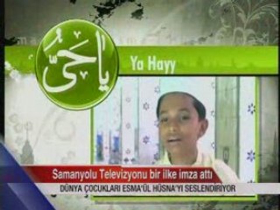 Dünya çocuklarından Esmaul Husna