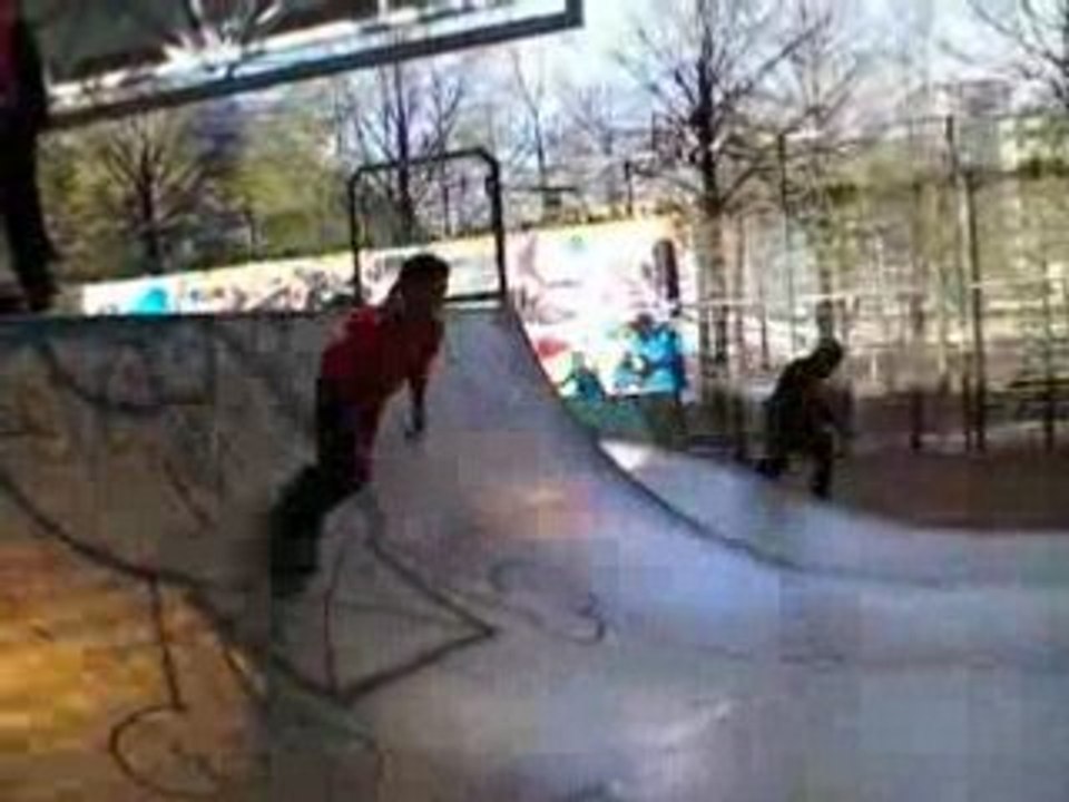 Equilibre sur un bras en roller bercy