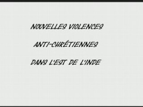 Violences anti-chrétiennes en Inde