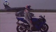 Motorcycle vs Porsche vs Jet