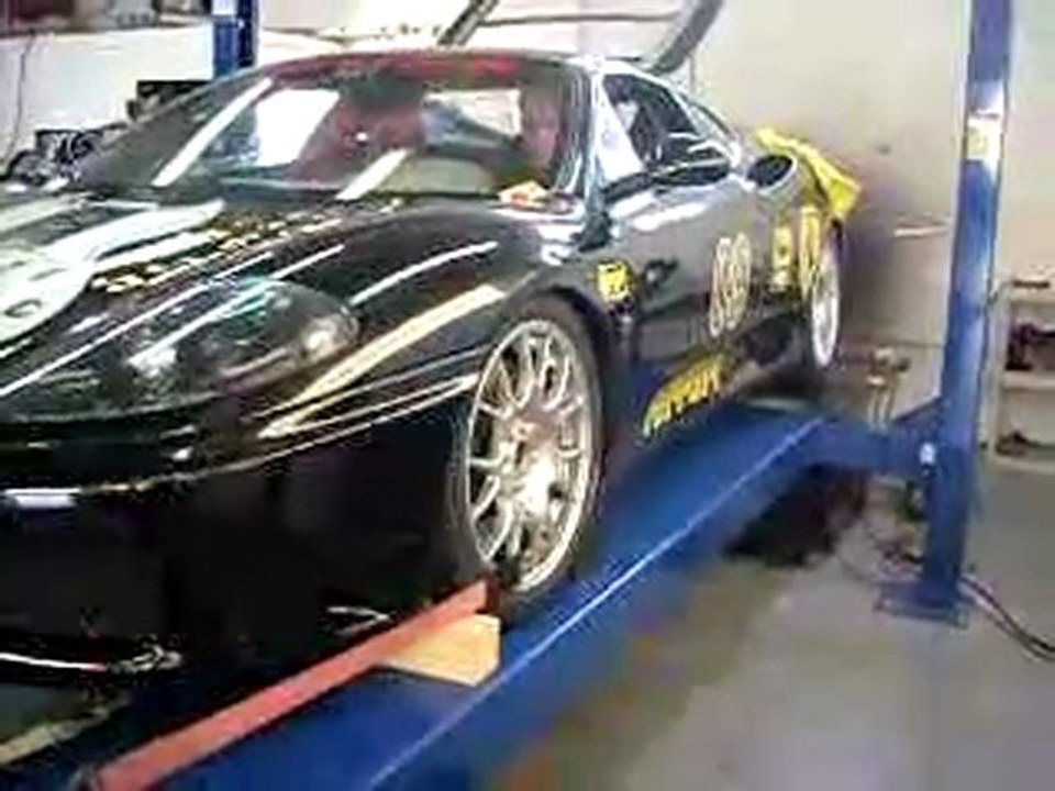 Ferrari 360 flammes d'échappement dyno