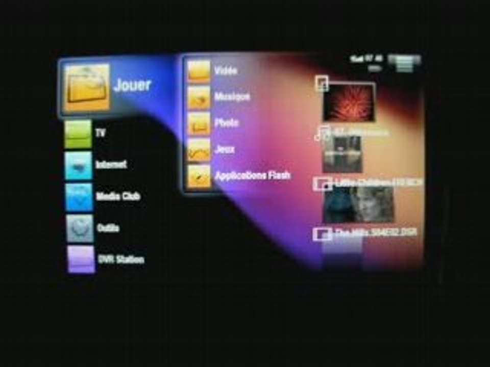 Menu musique de l'Archos 5