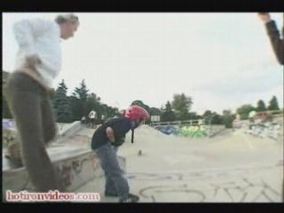 Skaters Collide in Midair