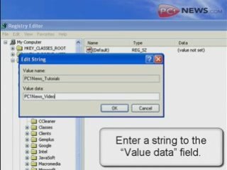 Tutorial: Creating Data in your Windows Registry.