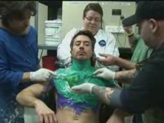Making of Iron Man –Robert Downey Jr.  Gets Painted