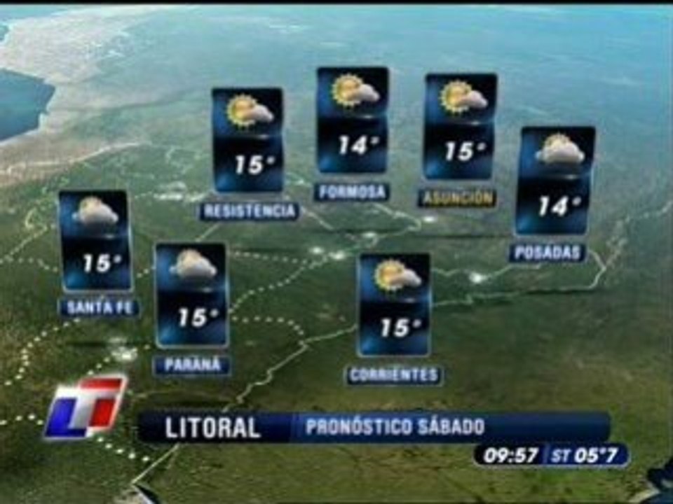 Pronóstico del tiempo para todo el país
