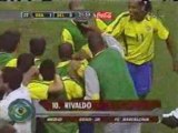 But de Rivaldo lors de Brésil - Belgique