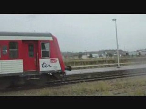 Arrivée et départ des TER à dieppe