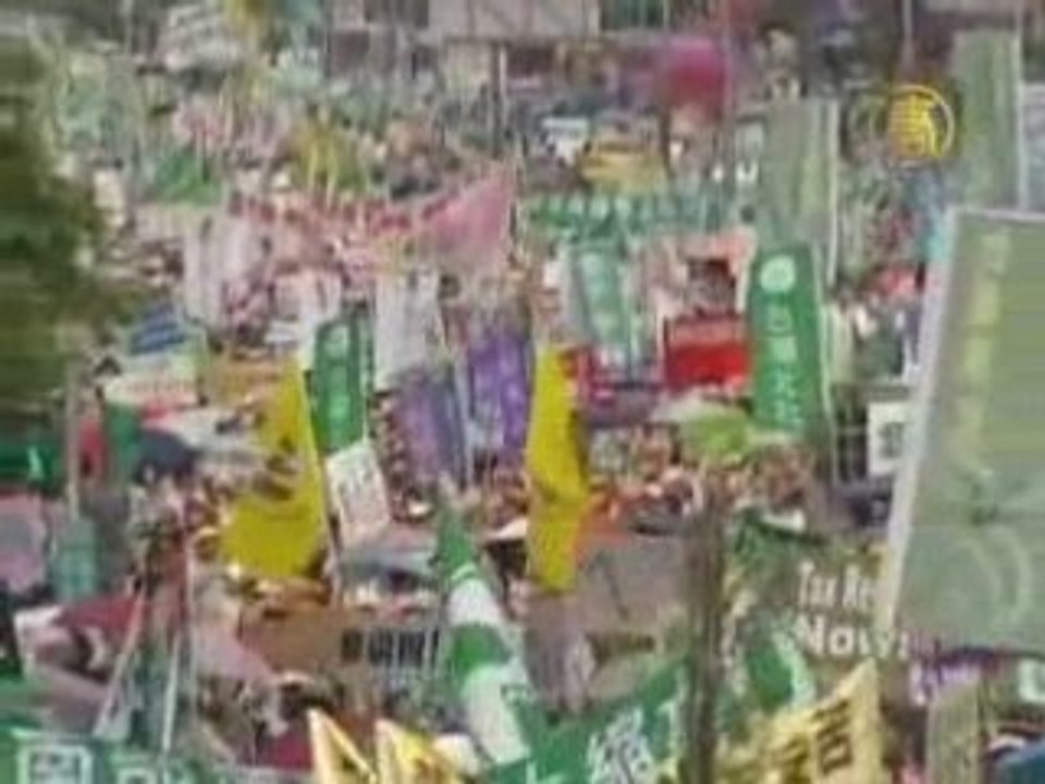 Protesta en Taiwan contra el Presidente