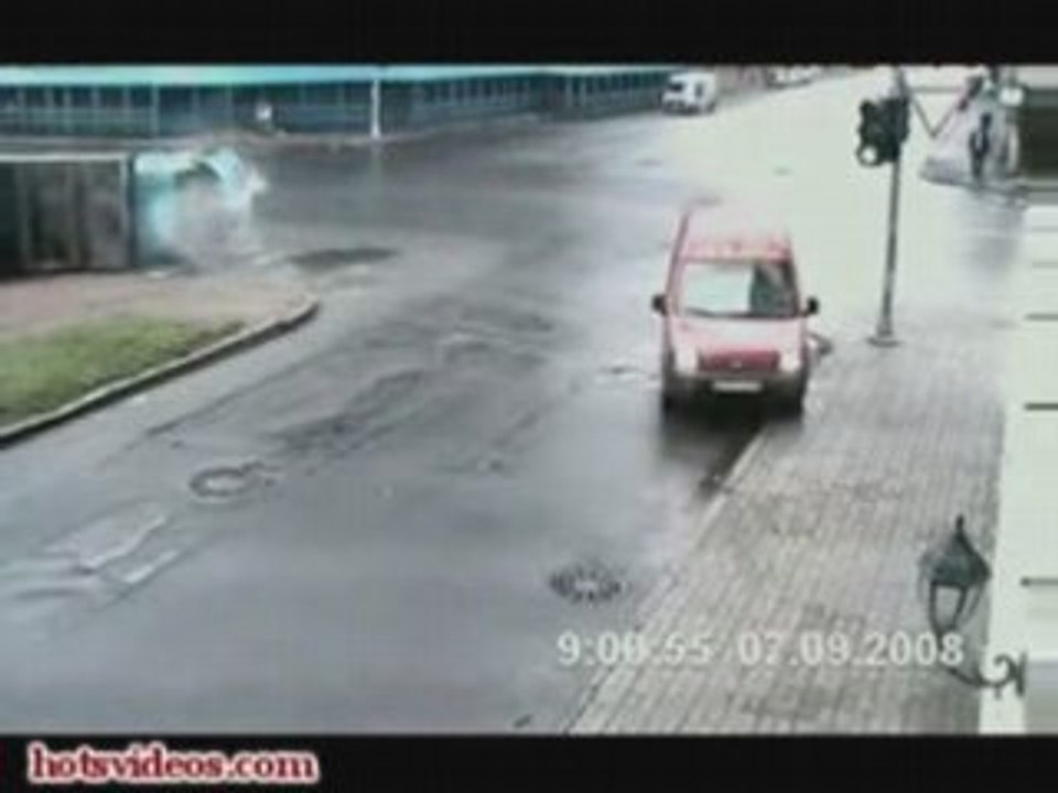 Car Clips Speeding Truck