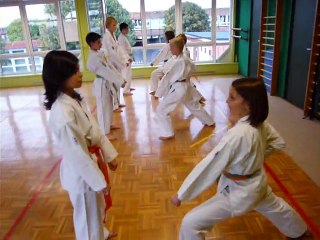 Entraînement au Mawashi Karaté Club.