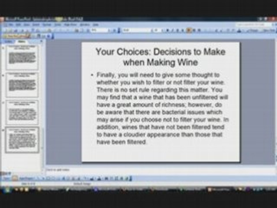 How To Make Homemade Wine, Decisions