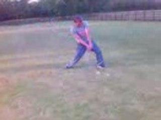 Ross playing golf