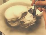 show speed painting skull airbrush