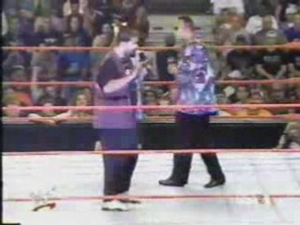 Mick Foley tricks The Rock (Raw)