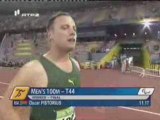 Oscar Pistorius win 100m at Beijing Paralympics
