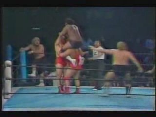 André the Giant, Brown & Morrow vs Strong Machines & Saito