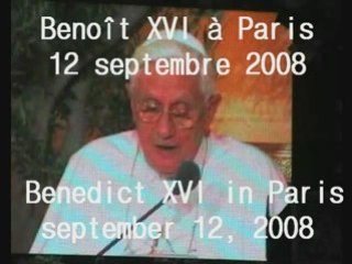 Le pape Benoît XVI à Paris, 12 Septembre 2008