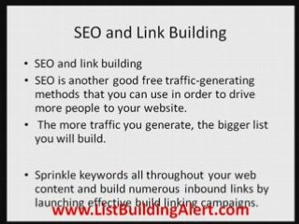 List Building Strategies