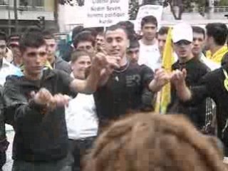 Manifestation kurde pour la libération de Nedim Seven (PKK)