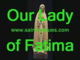 statue of our lady of fatima wooden, carved & handcrafted!