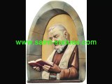 padre pio statue wooden, carved & handcrafted!