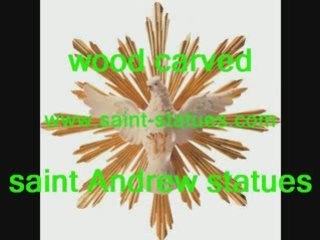 statue of st. andrew wooden, carved & handcrafted!