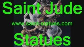 statue of st. jude wooden, carved & handcrafted!