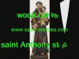 saint anthony statues wooden, carved & handcrafted!