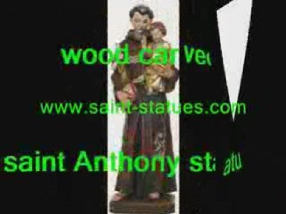 statue of saint anthony wooden, carved & handcrafted!