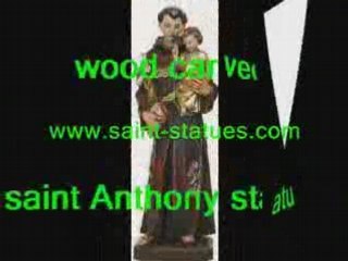 st. anthony statues wooden, carved & handcrafted!