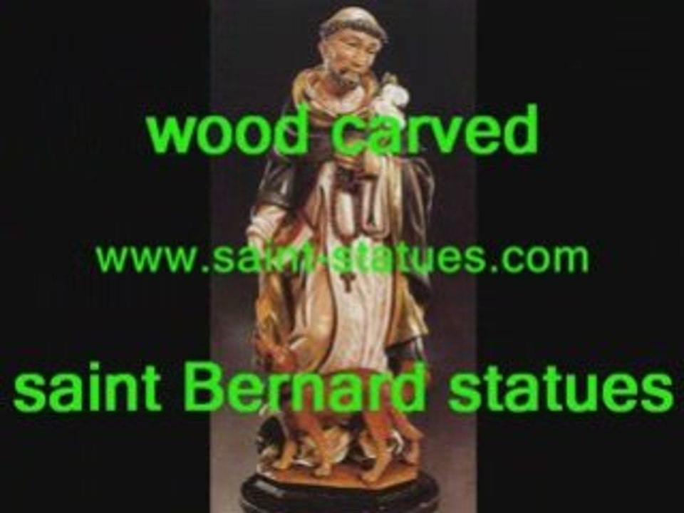 saint bernard statues wooden, carved & handcrafted!