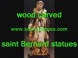 statue of st. bernard wooden, carved & handcrafted!