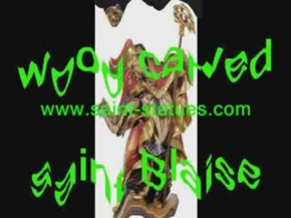 statue of st. blaise wooden, carved & handcrafted!