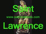statue of st. lawrence wooden, carved & handcrafted!