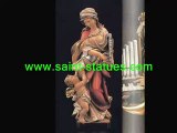 saint cecilia statues wooden, carved & handcrafted!