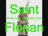 saint florian statues wooden, carved & handcrafted!