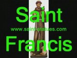 statue of saint francis wooden, carved & handcrafted!