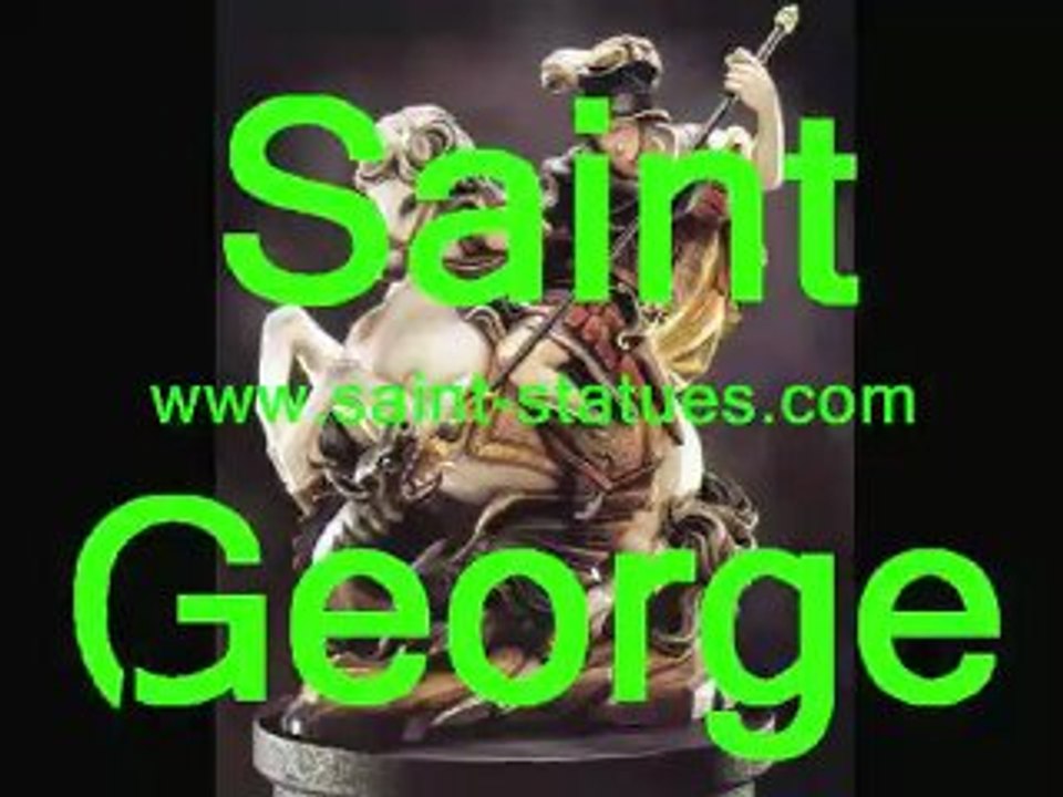 Statue of saint george wooden, carved & handcrafted!