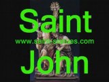 saint john statues wooden, carved & handcrafted!