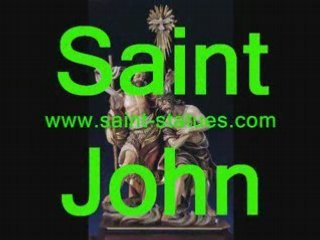 st. john statues wooden, carved & handcrafted!