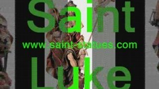 statue of st. luke wooden, carved & handcrafted!