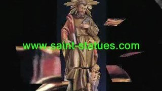 statue of st. matthew wooden, carved & handcrafted!