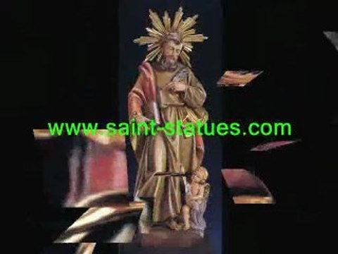 statue of st. matthew wooden, carved & handcrafted!