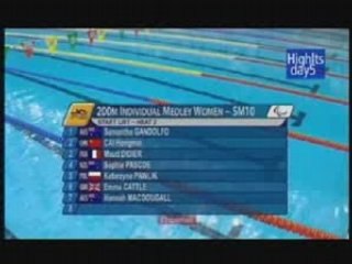 série de Maud Didier du 200m 4 nages, Jeux paralympiques 08